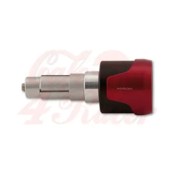 cafe 4 racer - HIGHSIDER Handlebar weights AKRON-XL red - Highsider Bar Ends 4054783543366