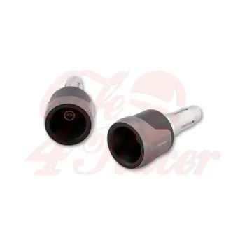 cafe 4 racer - HIGHSIDER Handlebar weights AKRON-XL titan - Highsider Bar Ends 4054783543380