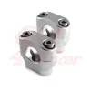 cafe 4 racer - Risers 1″ Height 32mm anodized silver - Rebelmoto Clamp Kit & Risers 