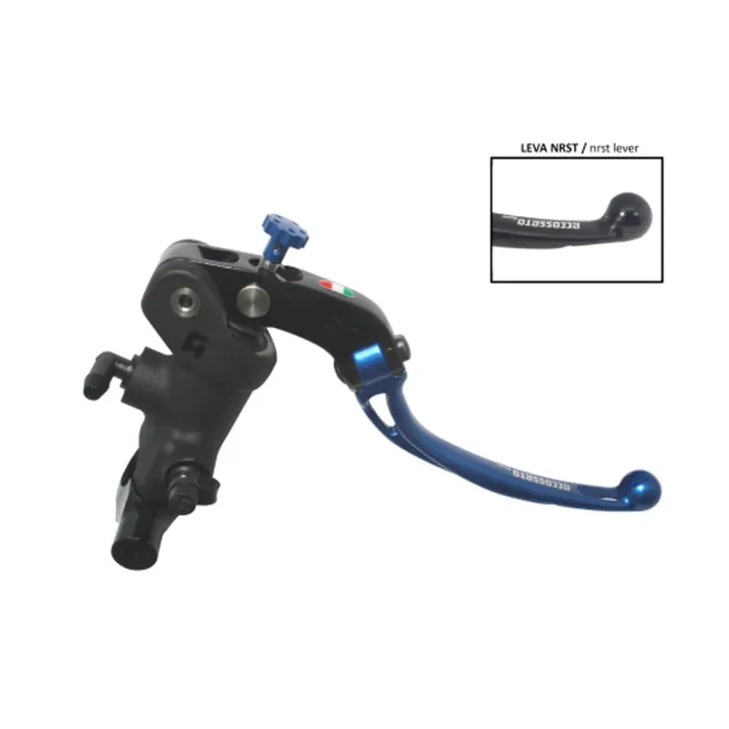 cafe 4 racer - Accossato Radial Brake Master Cylinder Accossato 19x20 With anodyzed black body and Colourful folding lever, for handlebars with - Accossato  Radial Brake 