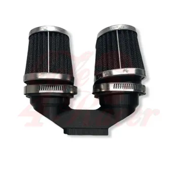 cafe 4 racer - BMW K-Serie Air Intake ABS rovny pre 2 filtre 54mm + 2x 54mm air vzd. filter - Cafe4Racer Adaptery na vzduch. filter 