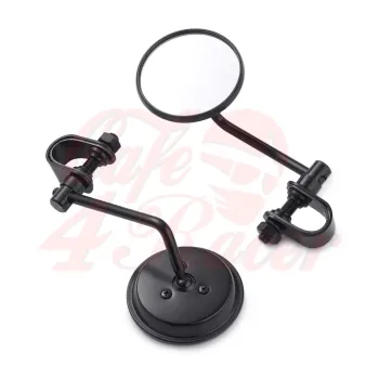 cafe 4 racer - RETRO Matte Black Mirror For Harley - Cafe4Racer Standard mirrors 