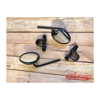 cafe 4 racer - RETRO Matte Black Mirror For Harley - Cafe4Racer Standard mirrors 