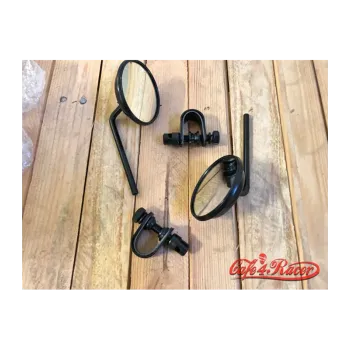 cafe 4 racer - RETRO Matte Black Mirror For Harley - Cafe4Racer Standard mirrors 