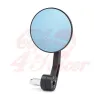 cafe 4 racer - RETRO Aluminum CNC Handle Bar End Side Mirrors black - Cafe4Racer Bar end mirrors 