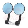 cafe 4 racer - RETRO Aluminum CNC Handle Bar End Side Mirrors black - Cafe4Racer Bar end mirrors 