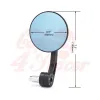 cafe 4 racer - RETRO Aluminum CNC Handle Bar End Side Mirrors black - Cafe4Racer Bar end mirrors 
