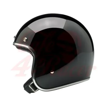 cafe 4 racer -  Biltwell Bonanza Helmet Open Face Gloss Black  - BILTWELL Biltwell Bonanza 2021 