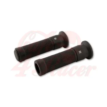 cafe 4 racer - SHIN YO Handlebar grip rubber MARANO, black, - Shin Yo 22mm &  7/8 inch 4054783543489
