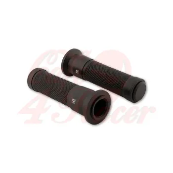 cafe 4 racer - SHIN YO Handlebar grip rubber MARANO, black, - Shin Yo 22mm &  7/8 inch 4054783543489