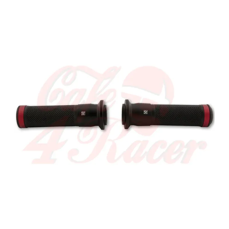 cafe 4 racer - SHIN YO Gumová rukojeť na řídítka MARANO, červená - Shin Yo 22 mm & 7/8 inch 4054783543496