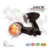 cafe 4 racer - SMD Led smerovky, brzdové svetlo / RL "Jack" 3in1 strieborné - HS MOTO Germany 2v1 a 3v1  