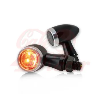 cafe 4 racer - SMD Led smerovky, brzdové svetlo / RL "Jack" 3in1 strieborné - HS MOTO Germany 2v1 a 3v1  