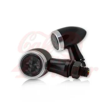 cafe 4 racer - SMD Led smerovky, brzdové svetlo / RL "Jack" 3in1 strieborné - HS MOTO Germany 2v1 a 3v1  