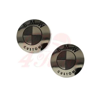 cafe 4 racer - BMW K 75/100/1100/K1 TANK logo 70mm VINTAGE NR3 2pcs 46637686746 - Cafe4Racer Billet Emblems Stickers Logos 