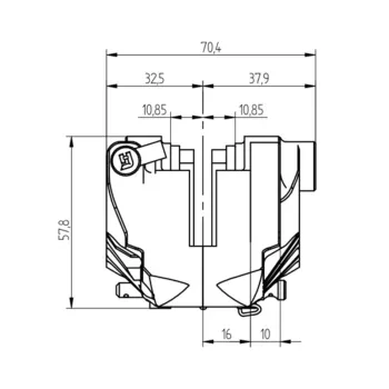 cafe 4 racer - Accossato Rear Axial Brake 2p Caliper cnc-made with 84 mm distance. - Accossato  Brake calipers & pumps 