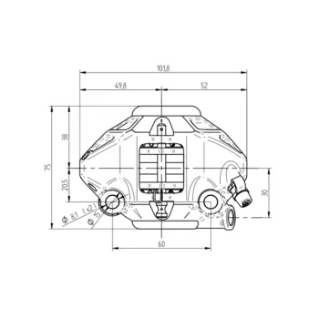 cafe 4 racer - Accossato radiálny brzdový strmeň CNC opracovaný monoblok 60 mm vzdialenosť pre Moto 3 - Accossato  Brzdové čeluste & pumpy 