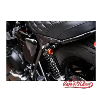cafe 4 racer - Indicator/Turn Signal Brackets - Top Shock Mount - Black - Motone CNC aluminum housing & brackets 