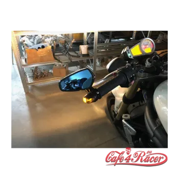 cafe 4 racer - Handle Bar End Side Mirrors CNC CR5 - Cafe4Racer Bar end mirrors 