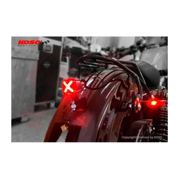 cafe 4 racer - LED taillight with brake light function, GT-02S clear lens e-mark approval - Koso LED Rear lights 