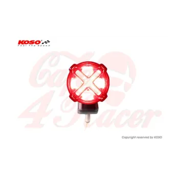 cafe 4 racer - LED taillight with brake light function, GT-02S clear lens e-mark approval - Koso LED Rear lights 