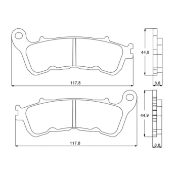Brake pads for Honda, Suzuki brand Accossato code AGPA87