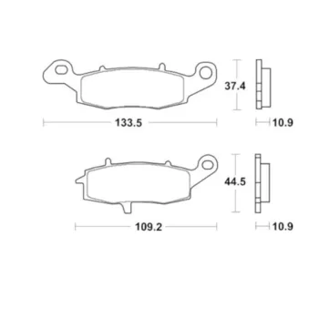 Brake pads for Kawasaki, Suzuki brand Accossato code AGPP251