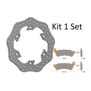 cafe 4 racer - Accossato Floating Front Disc Kit, for motorcycles, Elite Line, DK233 + Brake Pads AGPA264 - Accossato  Brake discs 