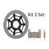 cafe 4 racer - Accossato Floating Front Discs Kit, for motorcycles, Elite Line, DKS042 + Brake Pads AGPA109 - Accossato  Brake discs 
