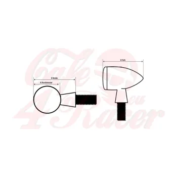 cafe 4 racer - SHIN YO LED indicators TINY chrome - Shin Yo Standard indicators 4054783025442