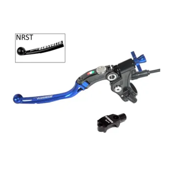 cafe 4 racer - Accossato "Racing" Cable Full Clutch With Folding Colourful Lever (nut+insert+adjuster), with switch and mirror holder included - Accossato  Radial Clutch 