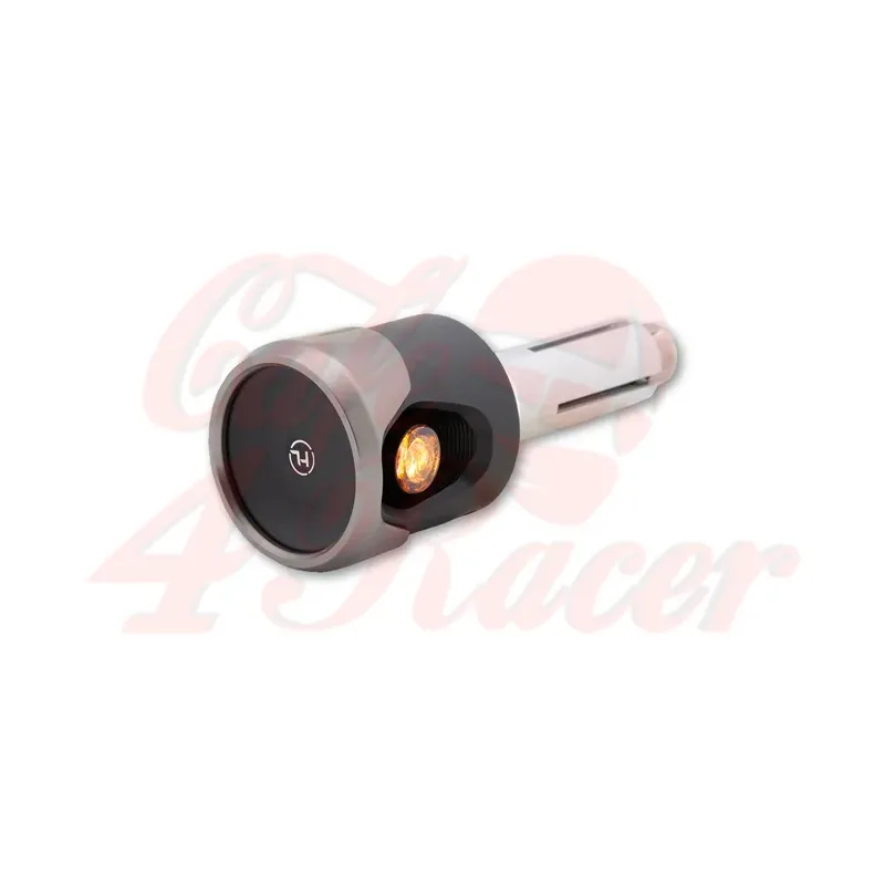 cafe 4 racer - HIGHSIDER AKRON-FLASH LED handlebar end indicator + position light titan - Highsider Bar end indicators 4054783606054