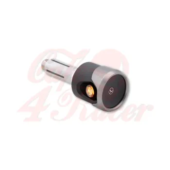 cafe 4 racer - HIGHSIDER AKRON-FLASH LED handlebar end indicator + position light titan - Highsider Bar end indicators 4054783606054