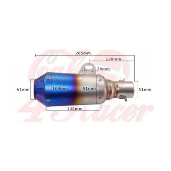 cafe 4 racer - GP style 03B blue - Cafe4Racer Mufflers 