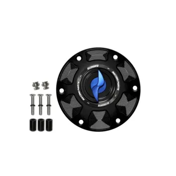 cafe 4 racer - BLACK GAS CAP SET, POINTED - MCS Fuel Caps 