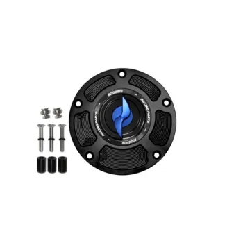 cafe 4 racer - Tank filler cap for Honda motorbikes with quick release machined from billet aluminium, Accossato brand code FC125 - Accossato  Fuel Caps 