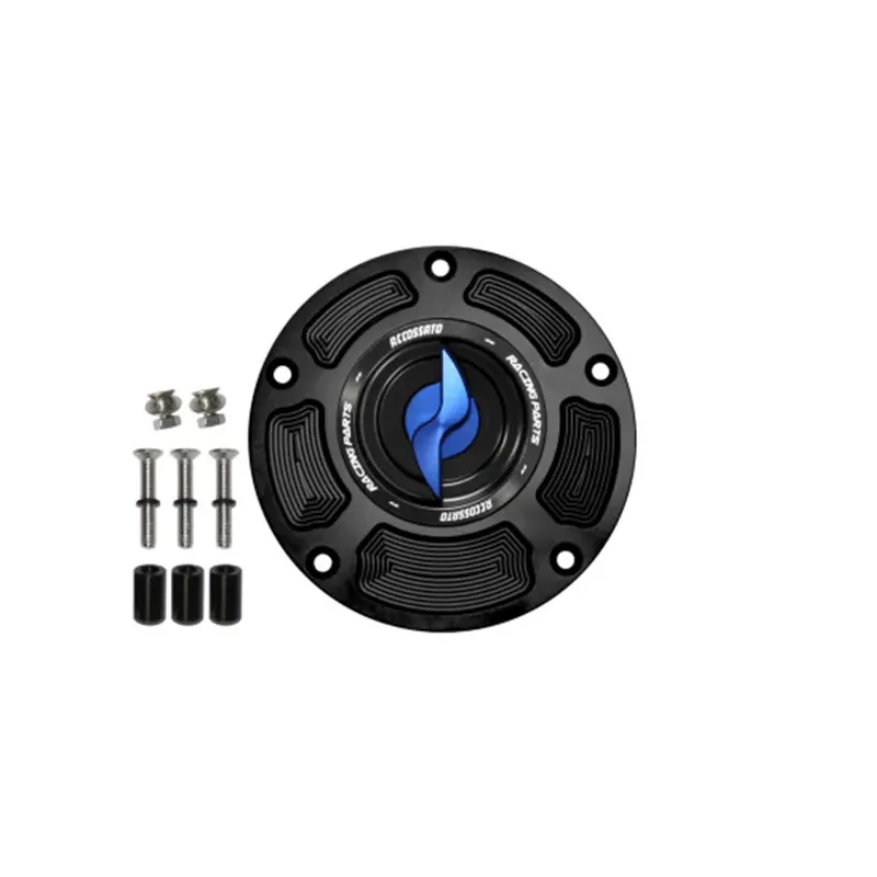 cafe 4 racer - Tank filler cap for Honda motorbikes with quick release machined from billet aluminium, Accossato brand code FC125 - Accossato  Fuel Caps 