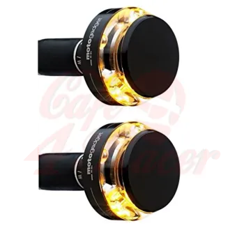 cafe 4 racer - Motogadget m-Blaze Disc (right left) black 2pcs bundle - Motogadget Bar end indicators 