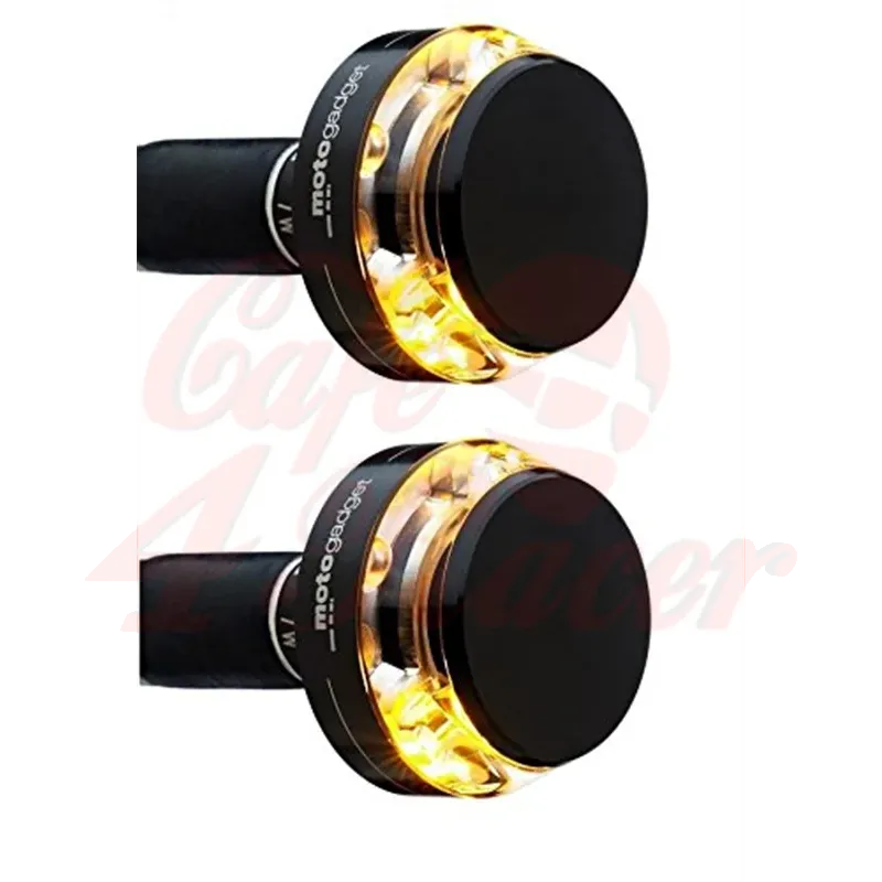 cafe 4 racer - Motogadget m-Blaze Disc (right left) black 2pcs bundle - Motogadget Bar end indicators 