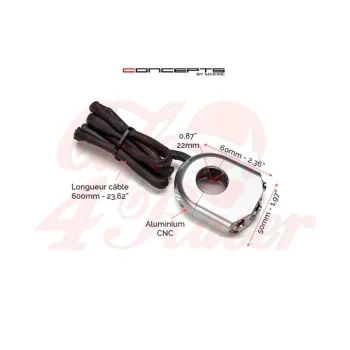 cafe 4 racer - CNC Machined Billet Aluminum Handlebar Mount Switch - POLISHED - MAX-INC  22mm & 7/8 inch 