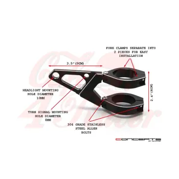 cafe 4 racer - MAX Blade headlamp holder RETRO style - MAX-INC  Headlights  brackets & holders   