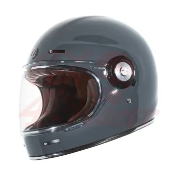 TORC T-1 Retro Full Face prilba lesklá sivá