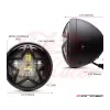cafe 4 racer - 7,7" matně černá mřížka Titan s LED světlomety - MAX-INC  Světla LED 