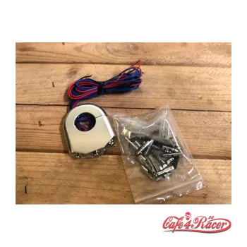 cafe 4 racer - CNC Machined Billet Aluminum Handlebar Mount Switch - POLISHED - MAX-INC  22mm & 7/8 inch 