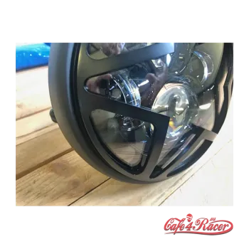cafe 4 racer - 7,7" matně černá mřížka Titan s LED světlomety - MAX-INC  Světla LED 