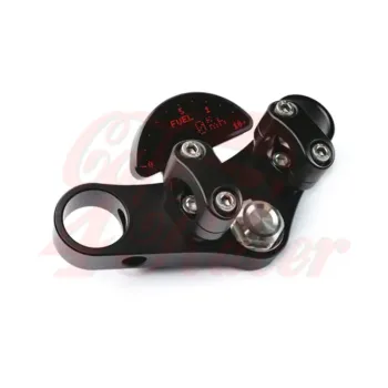cafe 4 racer - Speedo Bracket Motogadget Motoscope PRO black - Rebelmoto Top triple tree / fork yokes  