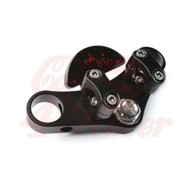 cafe 4 racer - Speedo Bracket Motogadget Motoscope PRO black - Rebelmoto Top triple tree / fork yokes  