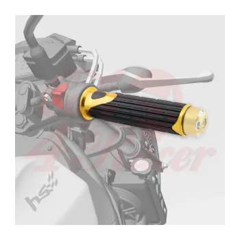 cafe 4 racer - Gumové rukojeti "D-Version" zlaté - HS MOTO Germany 22 mm & 7/8 inch 