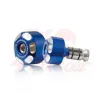 cafe 4 racer - Handlebar weights "LOGO" blue - HS MOTO Germany Bar Ends 4251352618849