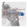 cafe 4 racer - Handlebar weights "LOGO" blue - HS MOTO Germany Bar Ends 4251352618849
